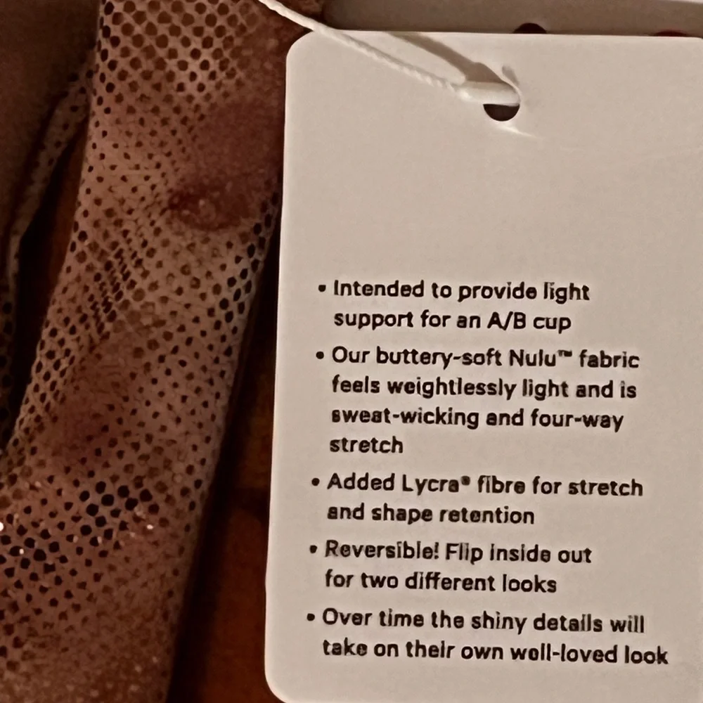 Lululemon Align Bra A/B *Shine Size 6 - Picture 3 of 7